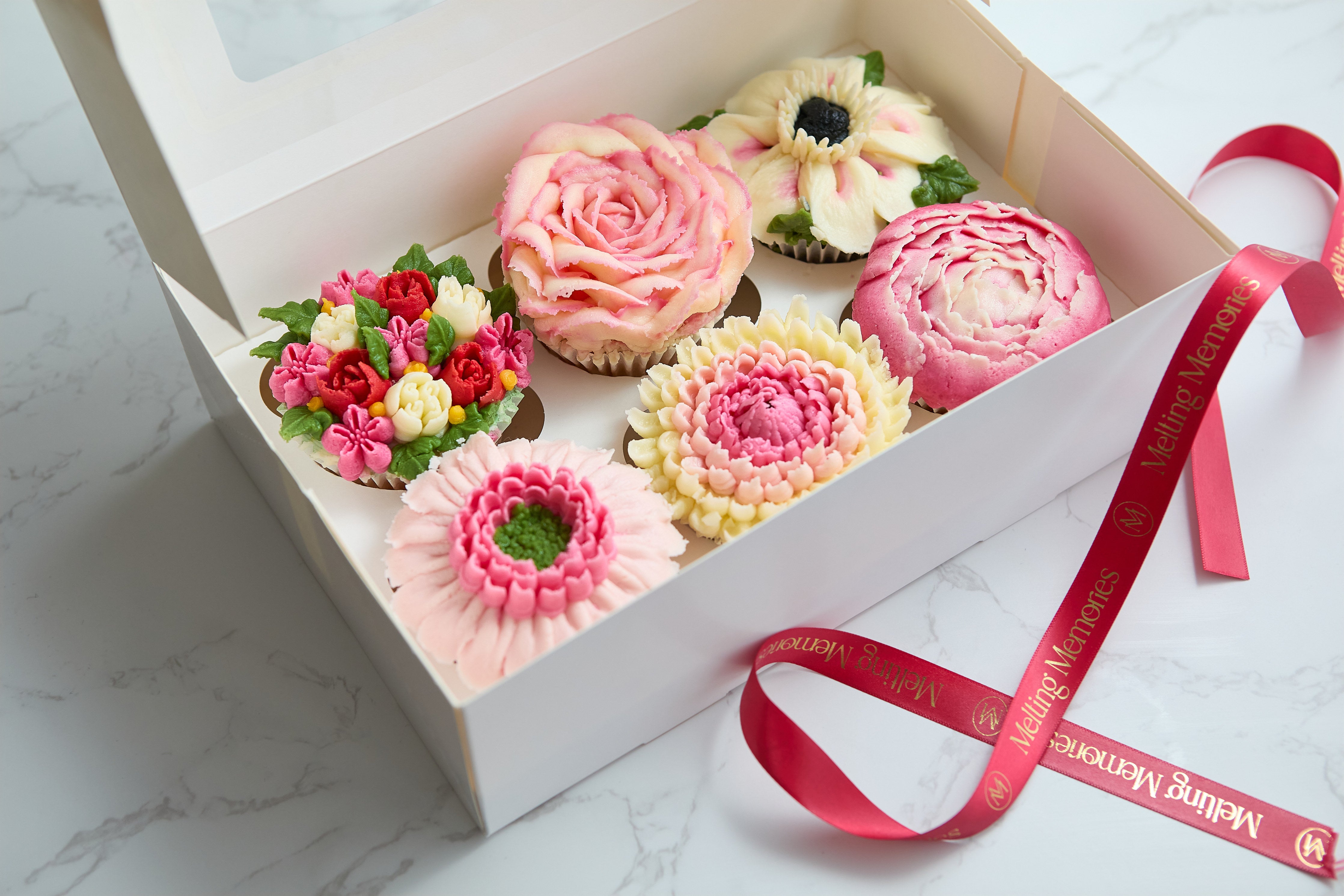 Small Box Luxury Floral Cupcakes