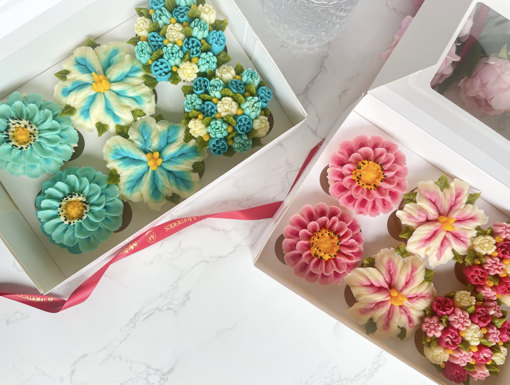 Small Box Classic Floral Cupcakes