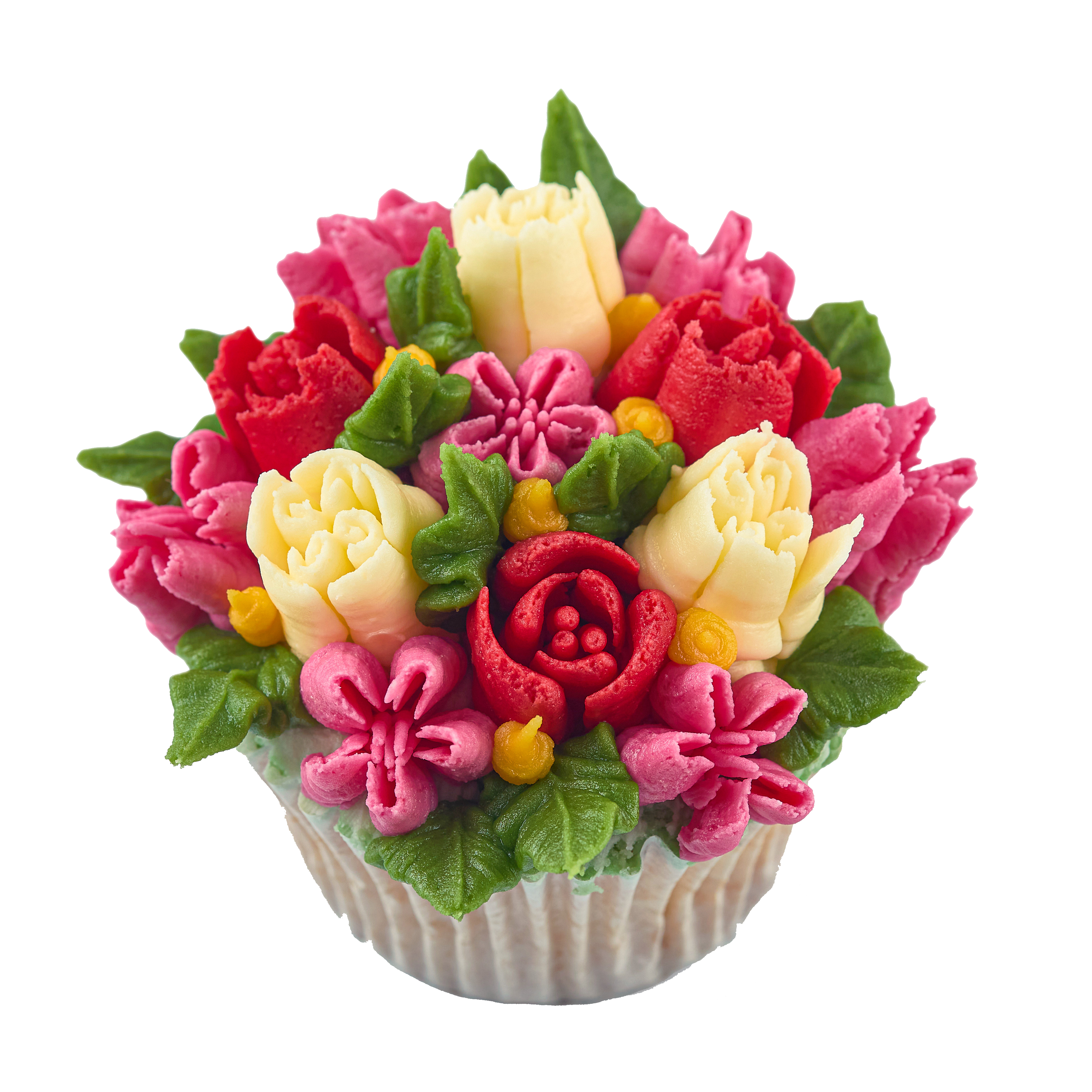 Large Box Classic Floral Cupcakes