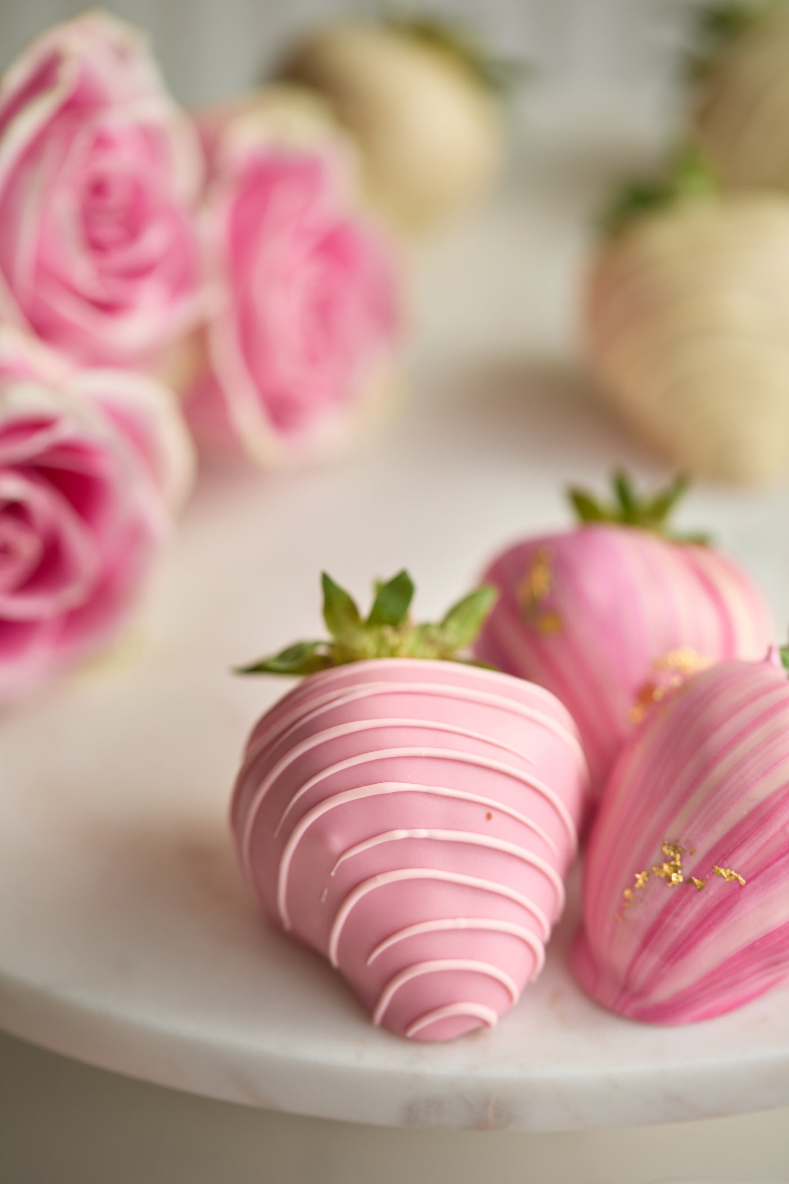 Marble Chocolate Coated Strawberries